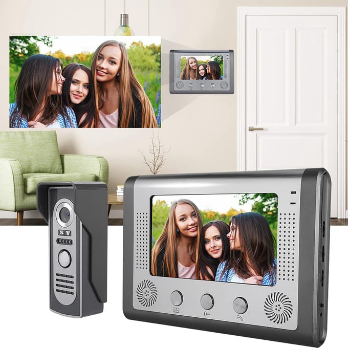 7 inch Bekabeld Foto Maken Touchscreen Video Intercom Deurbel Deurtelefoon
