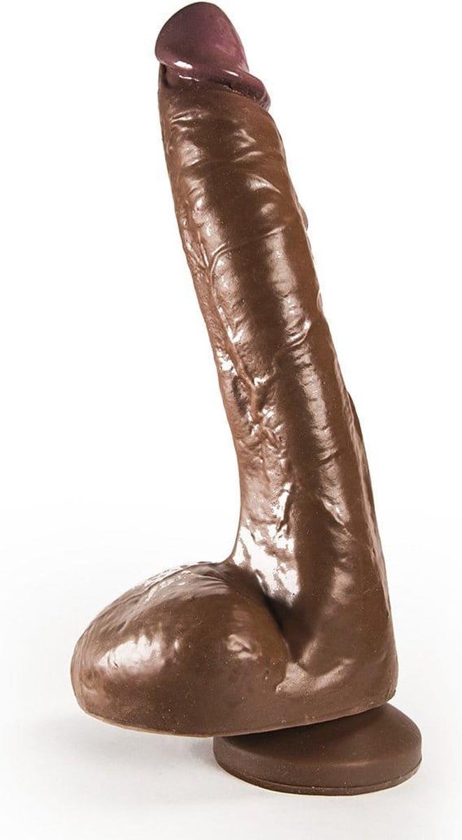 Heroes Dildo met zuignap 23 cm - bruin