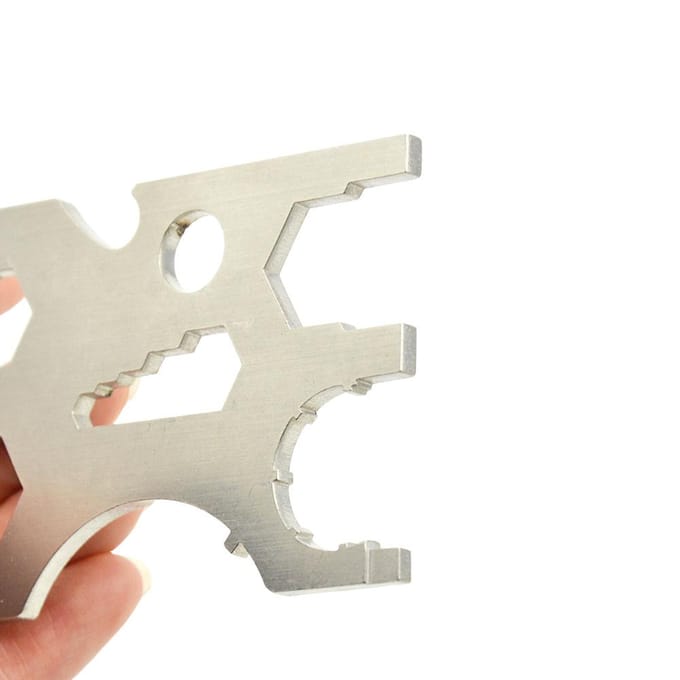 Outil multi-outils de plongée sous-marine, Kit de carte de crédit en acier inoxydable, outil de régulation d'équipement de plongée argenté