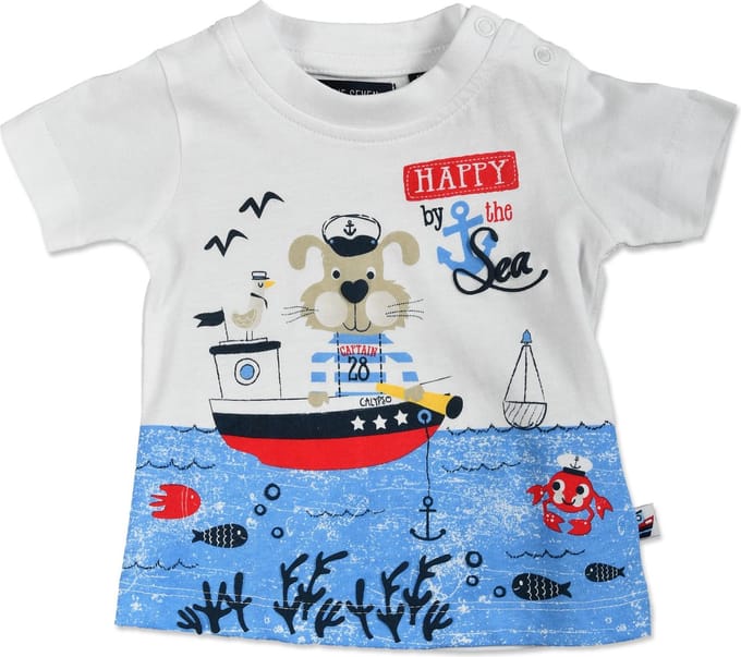 Blue Seven Jongens T-shirt - wit - Maat 56