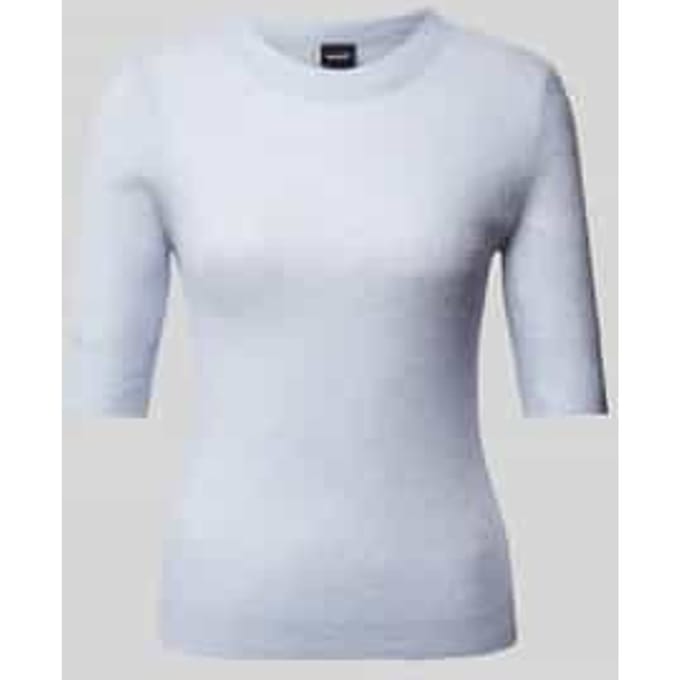 Wollen pullover in gebreide look