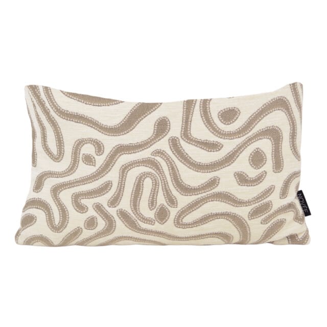 NOVÉE Sierkussen chenille flow crème | 30 x 50 cm | velvet/polyester