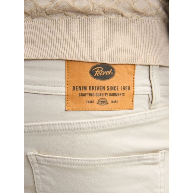 Petrol Industries - Heren Starling Straight Fit Gekleurde Denim Serpiente - Wit