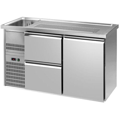 GGM Gastro Biertheke Premium PLUS - 1550x700mm - 1 Tür & 2 Schubladen