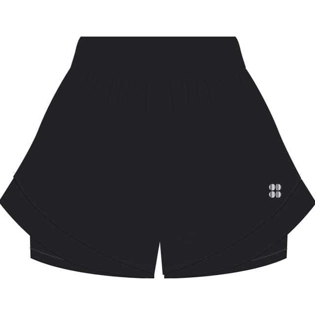 Sweaty Betty Tempo Run Shorts ZWART - Maat S