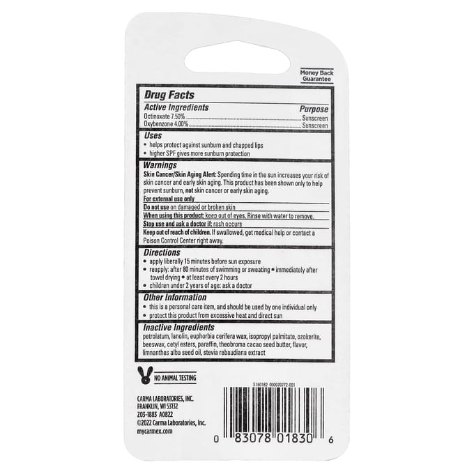 Carmex, Soin Quotidien™, Baume à Lèvres Hydratant, FPS 15, Cupcake Mix, 4,25 g (0,15 once) yellow