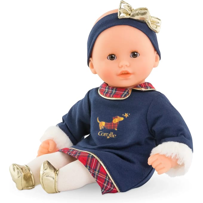 Corolle babypop Calin Margaux Holidays zachte pop 30cm blauw vanillegeur.