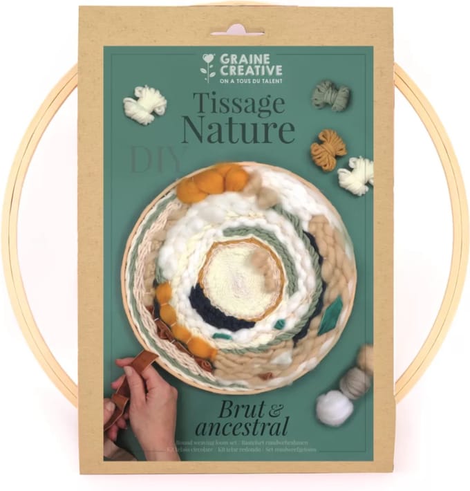 Graine Creative weefset rond natuur 30 cm creatief speelgoed decoratie.