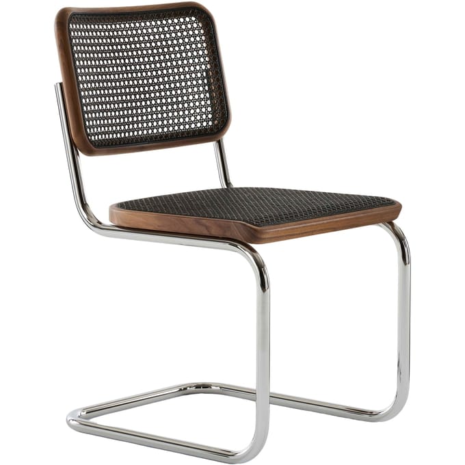 Thonet S 32 V Stoel - ThonetNussbaumDarkMelange