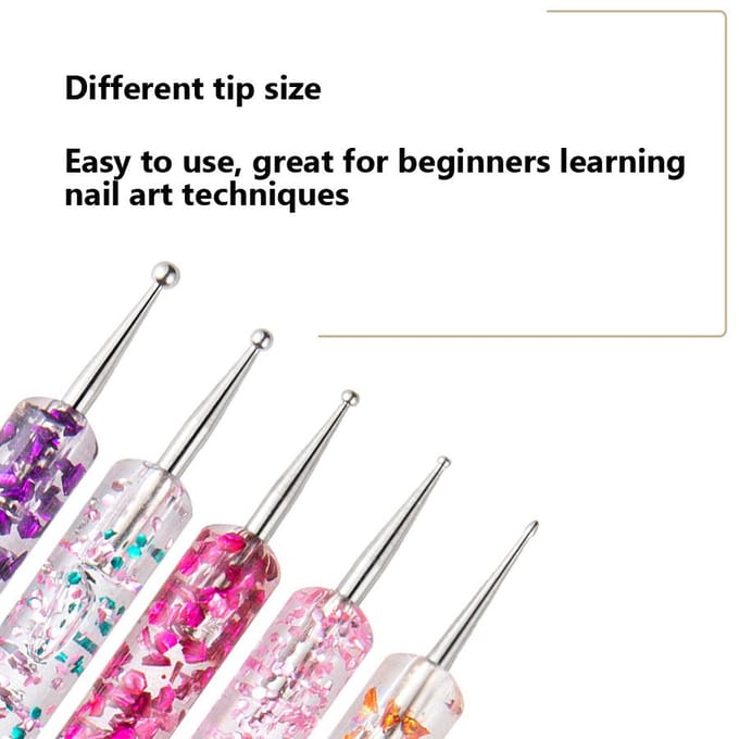 Ensemble d'outils de pointillage pour nail art, stylos de pointillage pour strass, dessin et décoration multicolore