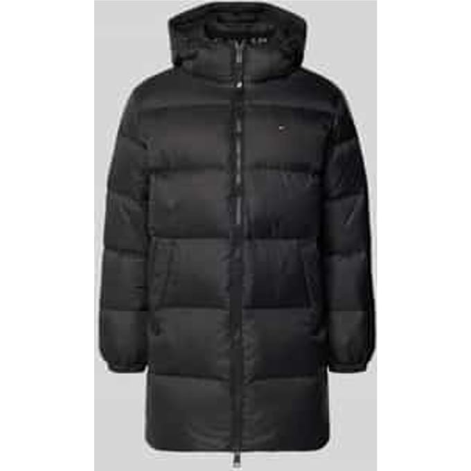 Regular fit lange donsjas met logostitching