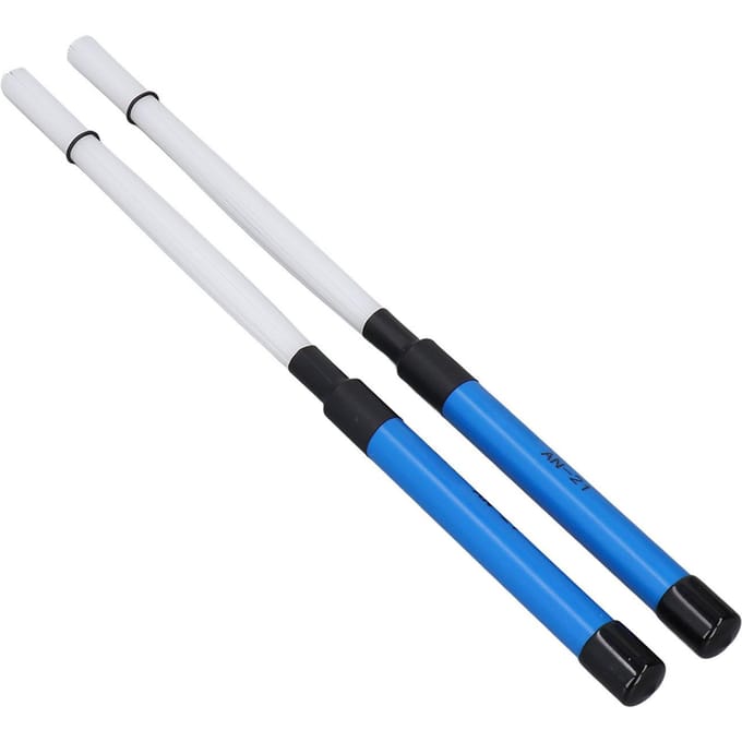 1 Paar Jazz Drum Borstels ABS Nylon Draad Draagbare Drumstok Borstel Percussie Instrument Accessoires blauw