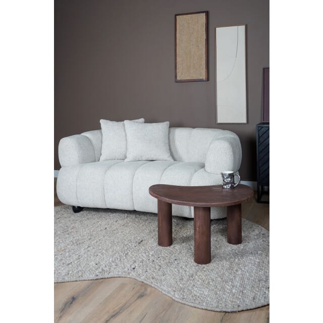 Bank Rocco Beige - 3 zits - Hotel Chique Stijl - Organisch