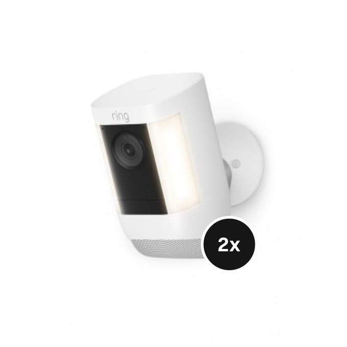 ring Spotlight Cam Pro - Battery - White 8SB1S2-WEU1 IP Bewakingscamera WiFi 1920 x 1080 Pixel