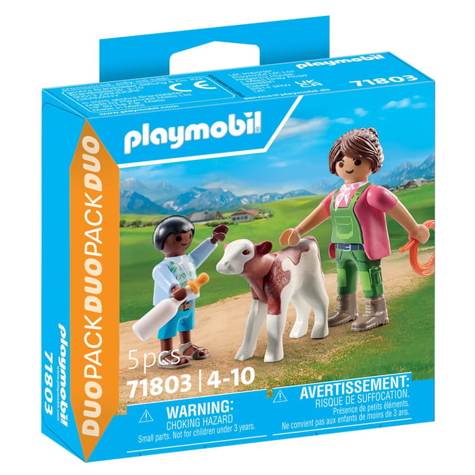 PLAYMOBIL DuoPacks Boer met kalf 71803