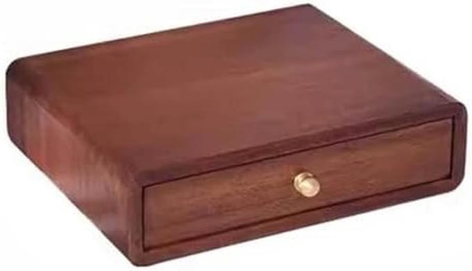 Houten Sieradendoos - Sieraden Organizer - Desktopopslag - Gladde Schuifladen - 1 Laag - Walnoot