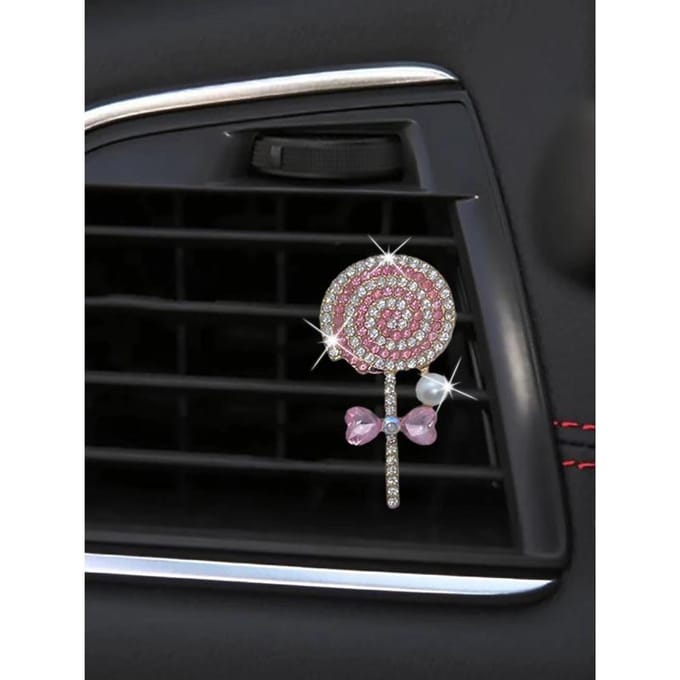 1pc Ornement de Sortie d'Air de Voiture Design Sucette one-size rose