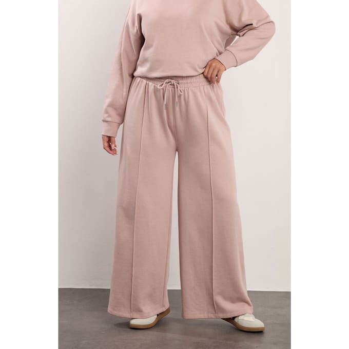 Yours Donkerroze Joggingbroek Met Wijde Pijpen Size 46