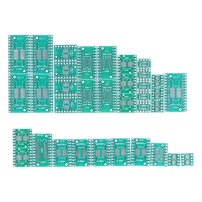 35 stuks Prototype Board PCB SMT naar DIP Adapterplaat Converter Industriële Besturingscomponenten