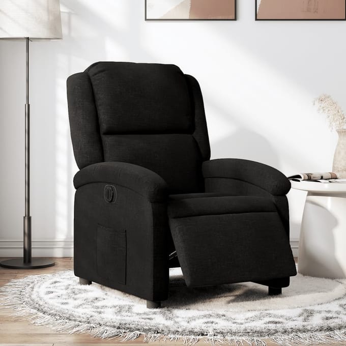 vidaXL - Fauteuil - verstelbaar - elektrisch - stof - zwart