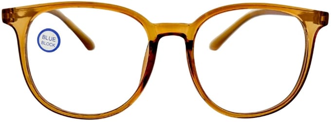 Fangle Computerbril Big Round Caramel +3.0
