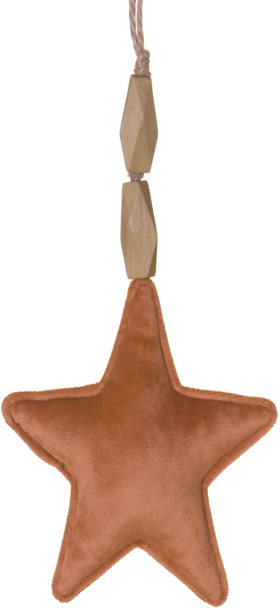 HOGEWONING BV - Sterhanger van terracotta fluweel 15 cm met koord