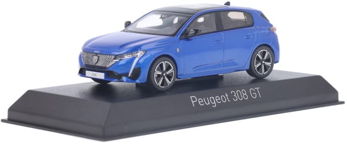 Peugeot 308 GT 2021 Vertigo Blauw - Modelauto 1/43 - Norev