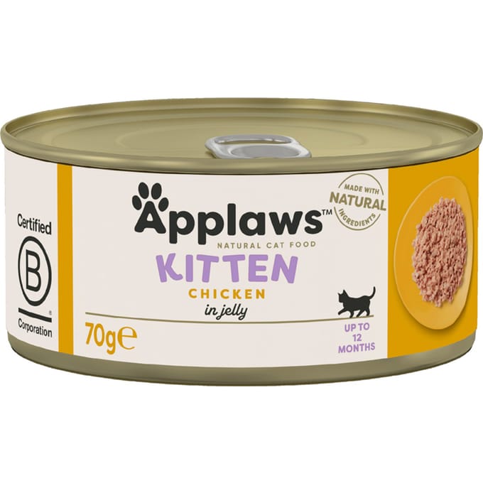 6x70g Applaws Kitten Kippenborst in Gelei Kattenvoer