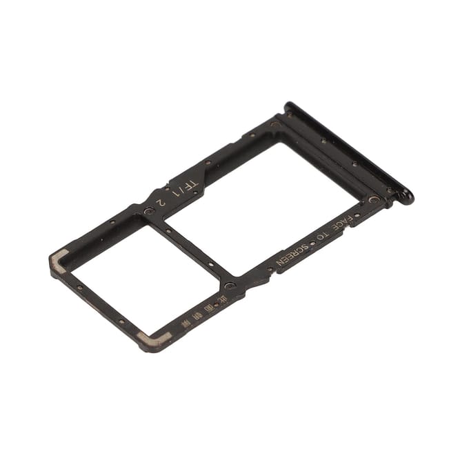 Simkaarthouder Set Plastic SIM-kaartsleuf Houder Vervanging met Kaartpin en Borstel voor Redmi Note 7 zwart