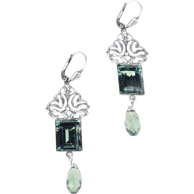 Krikor - Gothic Oorbel - Erinite-Traum - voor Vrouwen - zilverkleurig