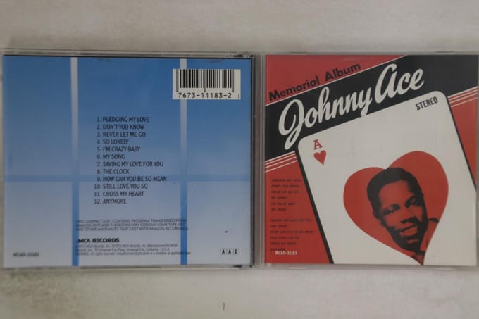 CD JOHNNY ACE - Memorial Album MCAD31183 MCA 1987 US Blues Gebruikt gray