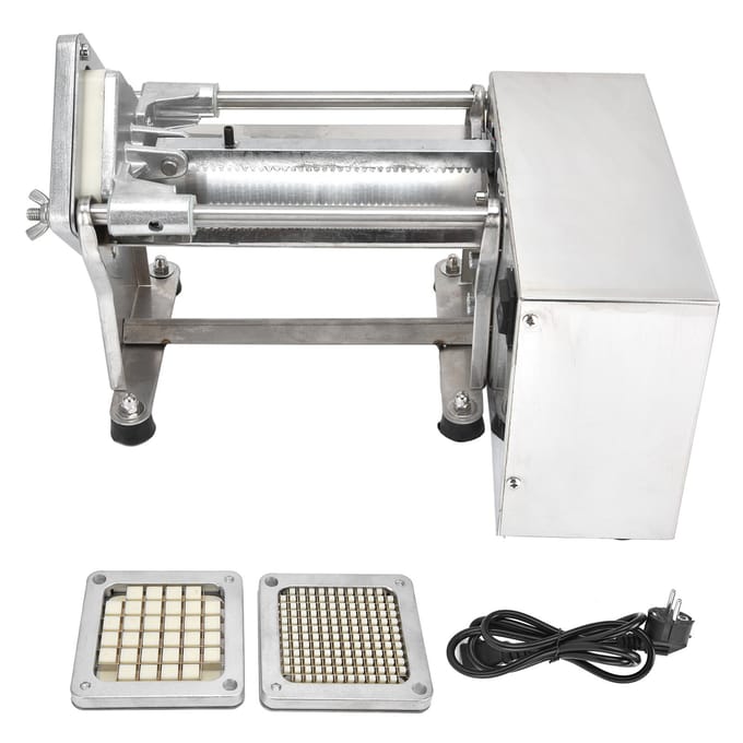 Elektrische Frietmachine Aardappel Fruit Groente Snijmachine voor Keuken gray