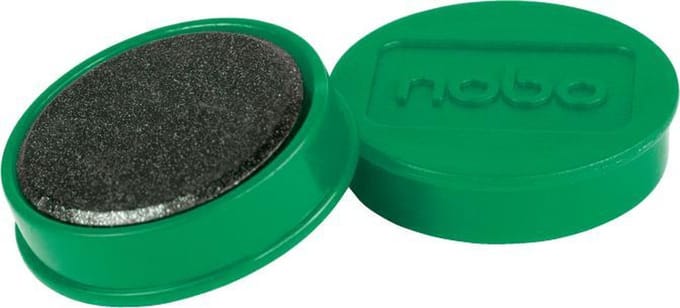 Nobo Magnetische Whiteboard Magneten - Pak Van 10 Stuks - 32mm Magneten - Groen