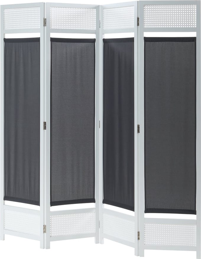 Kamerscherm Dorotea scheidingswand 160x170 cm wit en donkergrijs [en.casa]