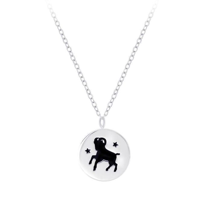 Joy|S - Zilveren sterrenbeeld Aries Ram hanger met ketting