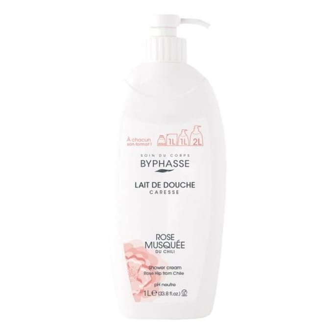 Douchemelk - BYPHASSE - Caresse - 1 L - Pompfles - Unisex