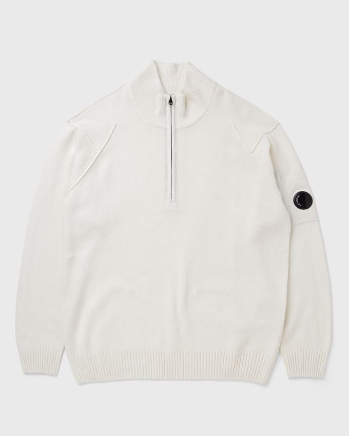LAMBSWOOL GRS HALF ZIP SWEATER
