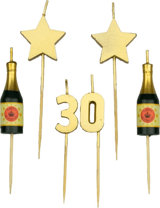 Party cake candles - 30 years