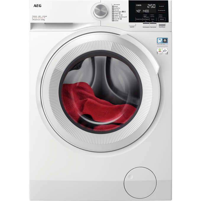 AEG LWR73R842 7000 serie ProSteam® - Was-droogcombinatie - Warmtepomp - NL-FR