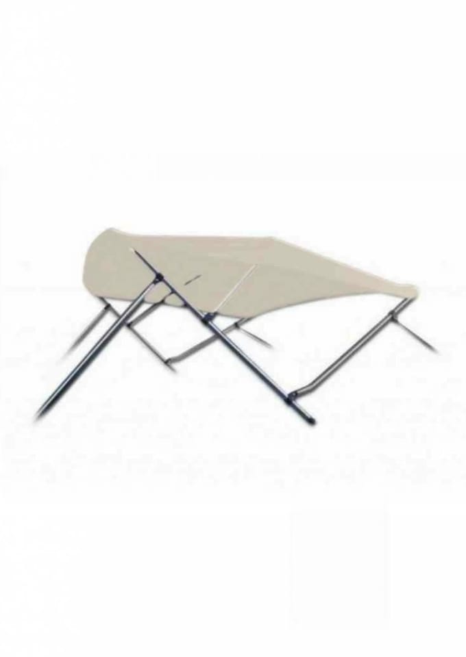 BREG Biminitop | Aluminium 3-boogs | Breedte 155 <> 169 cm - Hoogte 91 cm - Beige doek