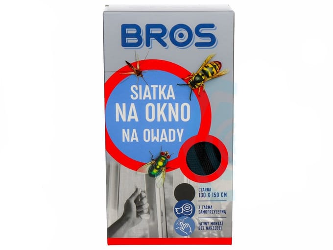 Insectenhor met plakstrip - 130 x 150cm - Zwart