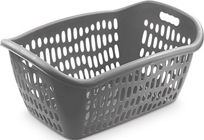 Hega Hogar Wasmand - grijs - waskrat - 61 x 43 x 28 cm - 38L