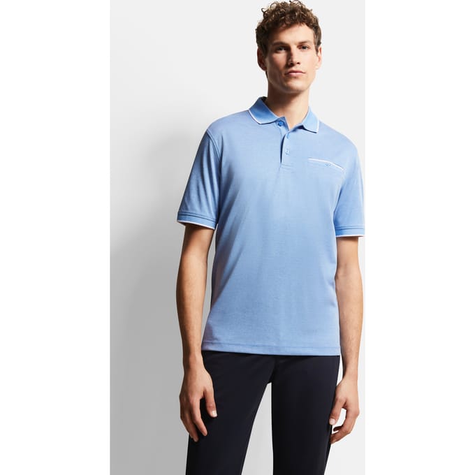 Bugatti Herren Poloshirt met contrasterende strepen