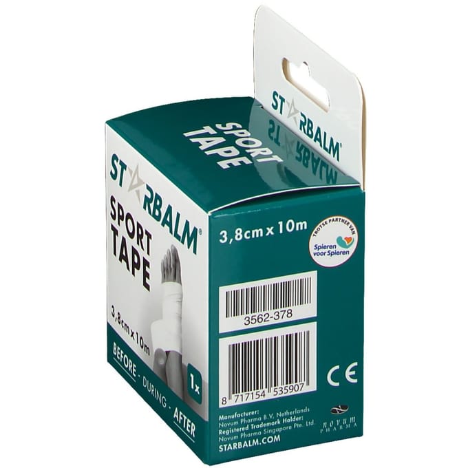 Star balm Sport tape 3.8cm x 10m single box 1 Stuks