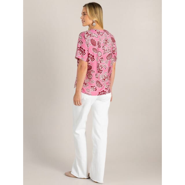 IVY BEAU Giana Tops - Pink/Multi-Colour - maat 38