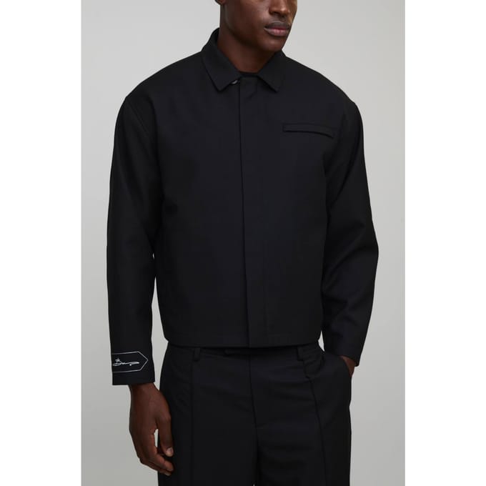 Regular Smart Tailored Harrington Jacket | Black | Size Medium