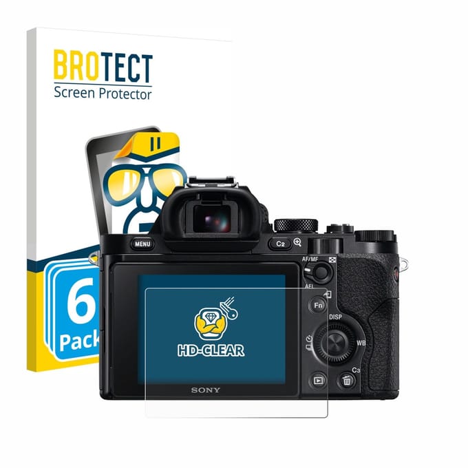 BROTECT - Screenprotector voor Sony Alpha 7 (ILCE-7) - Folie Beschermfolie transparant 6 Stuks