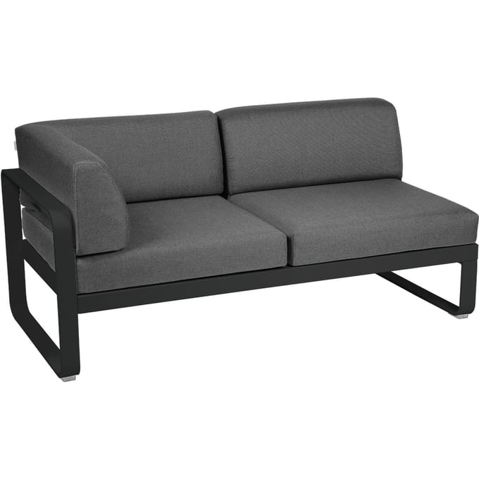 Fermob BELLEVIE hoekmodule links - 42 drop mat - A3 grafietgrijs