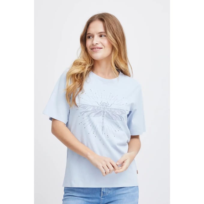 Dames-T-shirt Pulz Jeans Dragonfly
