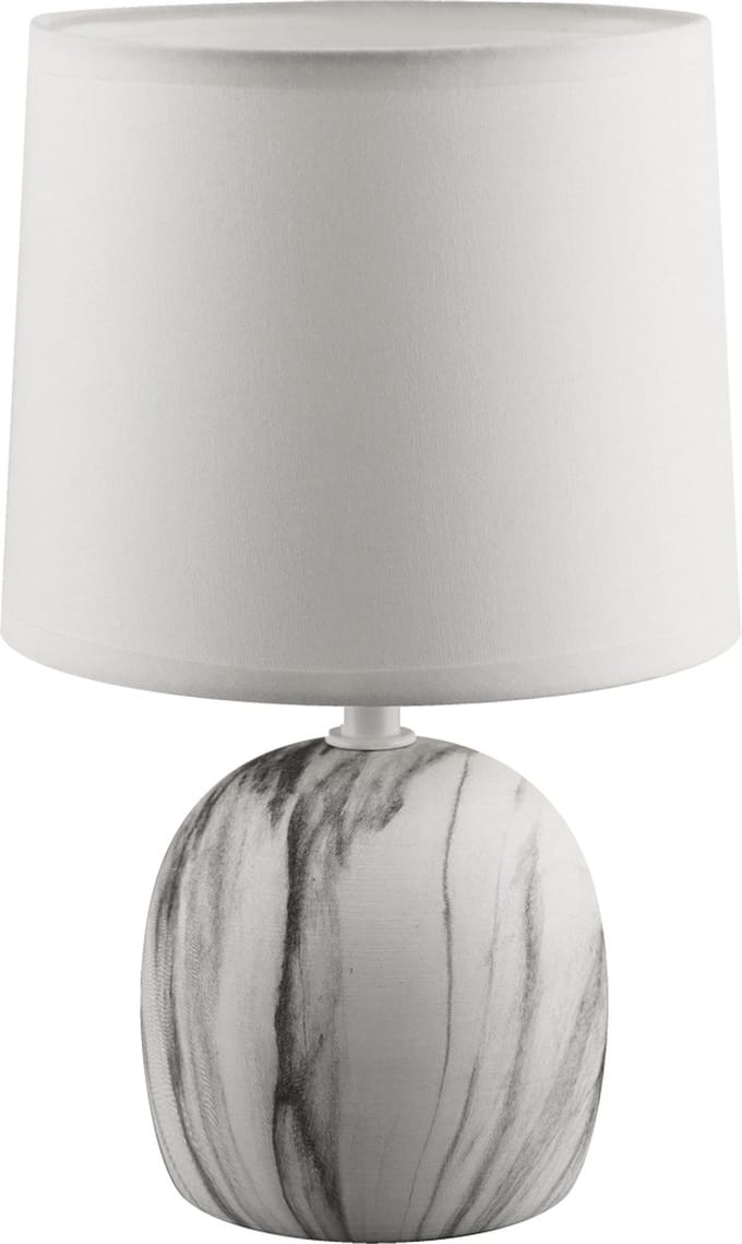 ATENA - Tafellamp - Nachtlamp - textiel Wit - E14 Fitting